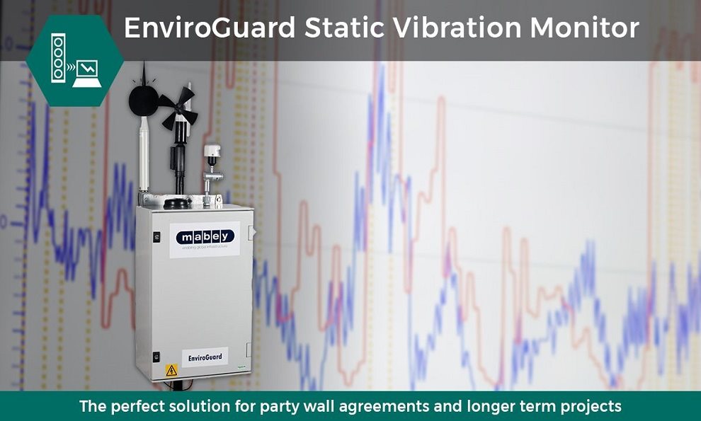 Enviroguard being used to monitor vibration on a construction site